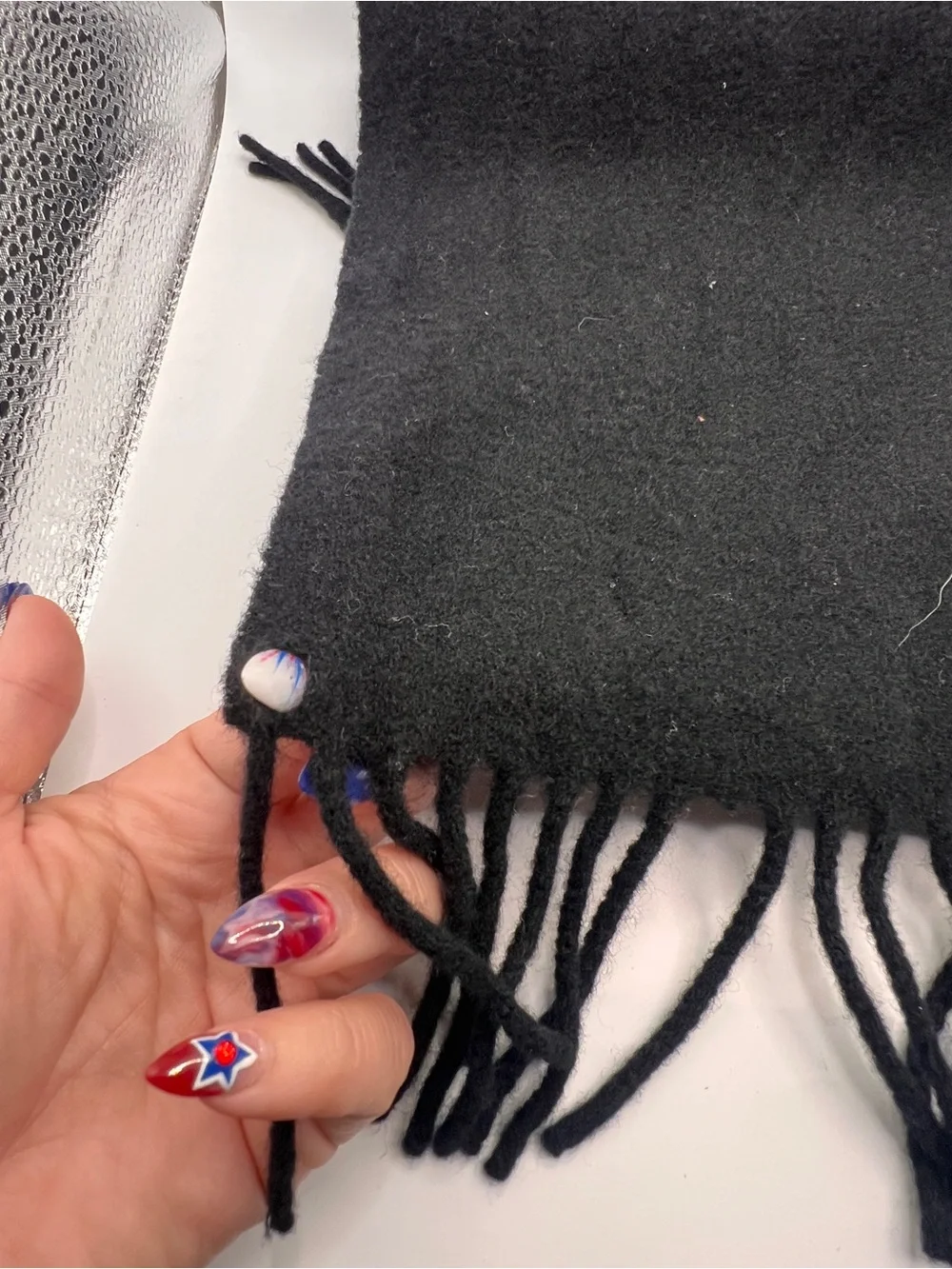 Ralph Lauren Black Wool Scarf Good